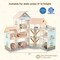 Wooden Corner Dollhouse Playset with 41 Pieces Accessories for Kids 3+ Years Old - 34" x 12.5" x 37" (L x W x H)